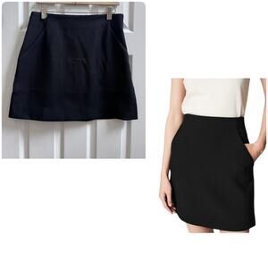 Paris Atelier & Other Stories New Black Pocket A Line Mini Skirt Size 8